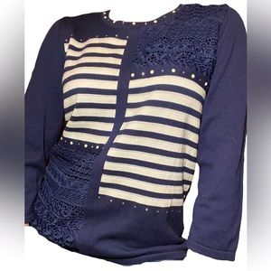 Alfred Dunner 3/4 Sleeve Sweater